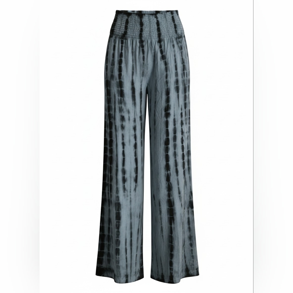 Black and Blue Gray Tie-Dye Palazzo Pants SZ Small by Sim and Sam